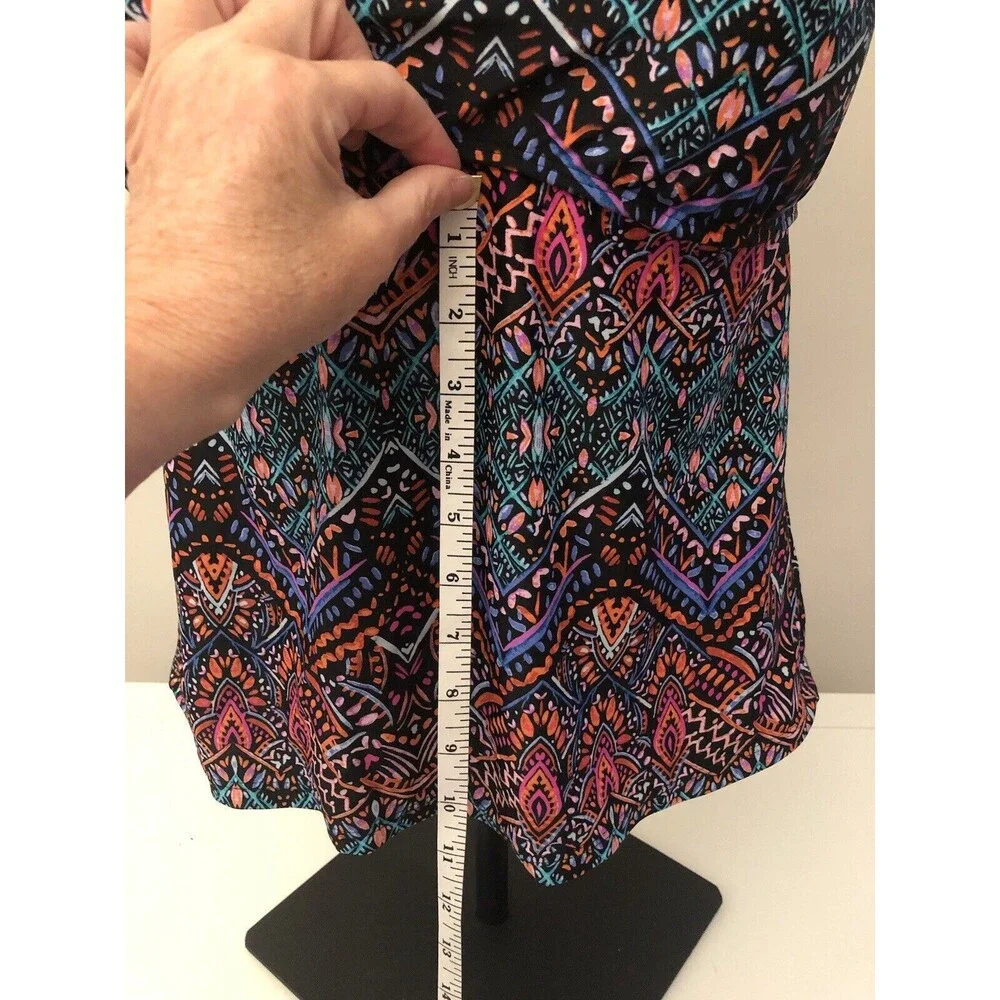 Arizona Brand Halter‎ Swim Top XL Juniors Multi-color Geometric Beach Summer Fun